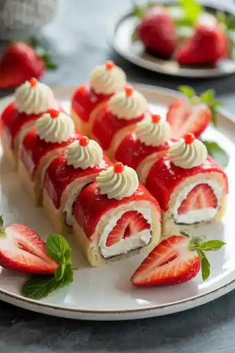 Strawberry Shortcake Sushi – A Sweet Twist on Classic Dessert