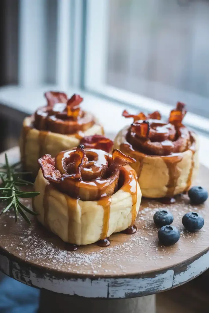 Bourbon Maple Bacon Cinnamon Rolls